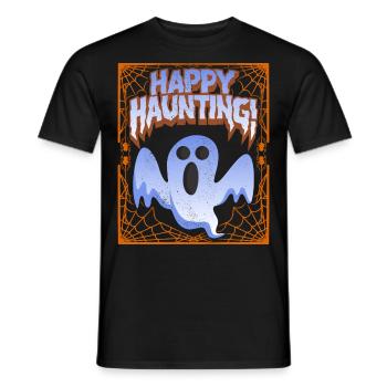 Lustiger Geist, Spruch mit Spinnweben, Spinne, Pun - Männer T-Shirt - Schwarz - Vorne - AI Model Male 178 light (178cm)
