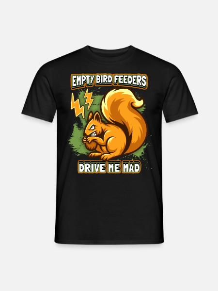 Lustiger Eichhörnchen-Spruch im Comic-Stil - Männer T-Shirt - Schwarz