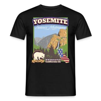 Yosemite Nationalpark, Vintage California Ca - Männer T-Shirt - Schwarz - Vorne - AI Model Male 178 light (178cm)