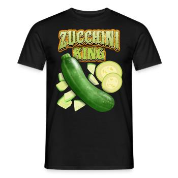 Zucchini King, lustiger Gemüse Spruch - Männer T-Shirt - Schwarz - Vorne - AI Model Male 178 light (178cm)