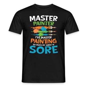 Master Painter I've Master Painting - Männer T-Shirt - Schwarz - Vorne - AI Model Male 178 light (178cm)