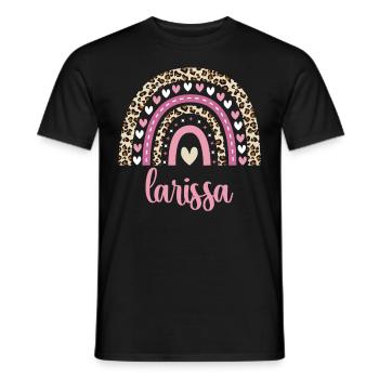 Larissa Regenbogen Name Geburtstag Larissa - Männer T-Shirt - Schwarz - Vorne - AI Model Male 178 light (178cm)
