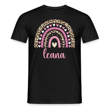 Leana Regenbogen Name Geburtstag Leana - Männer T-Shirt - Schwarz - Vorne - AI Model Male 178 light (178cm)