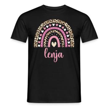 Lenja Regenbogen Name Geburtstag Lenja - Männer T-Shirt - Schwarz - Vorne - AI Model Male 178 light (178cm)