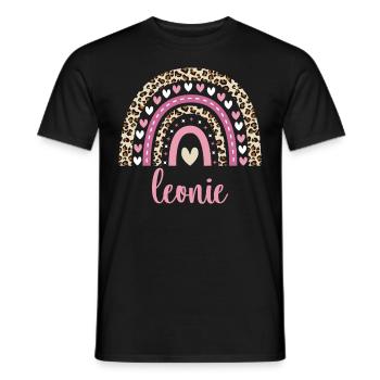 Leonie Regenbogen Name Geburtstag Leonie - Männer T-Shirt - Schwarz - Vorne - AI Model Male 178 light (178cm)