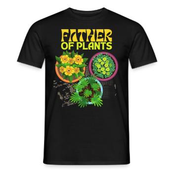 Father of Plants Funny Saying for Plant Dad - Men's T-Shirt - black - Front - AI Model Male 178 light (178cm)