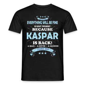 Everything will be fine Kaspar Is back - Men's T-Shirt - black - Front - AI Model Male 178 light (178cm)