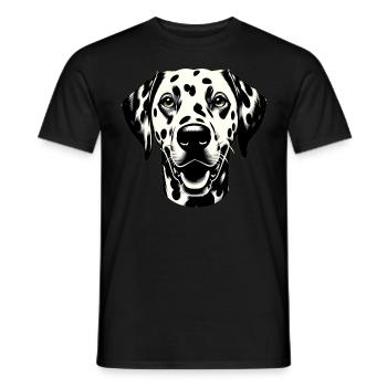 Hundegesicht Dalmatiner - Männer T-Shirt - Schwarz - Vorne - AI Model Male 178 light (178cm)