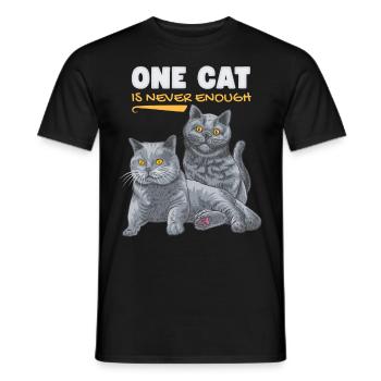 Lustige Katze, Britisch Kurzhaar, Katzen Spruch - Männer T-Shirt - Schwarz - Vorne - AI Model Male 178 light (178cm)