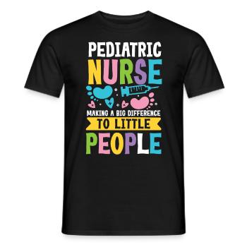 Pediatric Nurse A Big Difference To Little People - Männer T-Shirt - Schwarz - Vorne - AI Model Male 178 light (178cm)