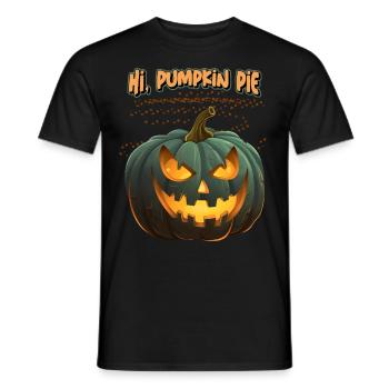 Pumpkin Pie, Pumpkin Saying, Halloween Pumpkins - Men's T-Shirt - black - Front - AI Model Male 178 light (178cm)