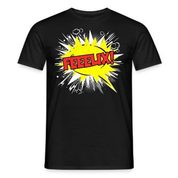 Félix Nom Drôle Bulle Feeelix ! - T-shirt homme - noir - Devant - AI Model Male 178 light (178cm)