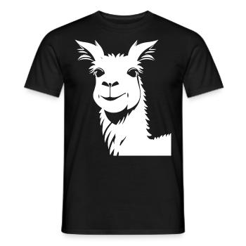 Lustige Lama Silhouette Freche lustige Lamas - Männer T-Shirt - Schwarz - Vorne - AI Model Male 178 light (178cm)