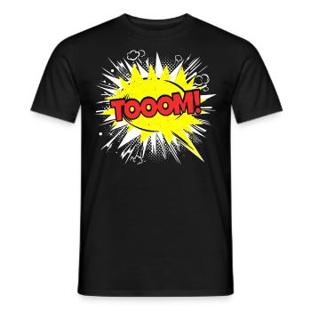 Tom Name Funny Speech Bubble Tooom! - Men's T-Shirt - black - Front - AI Model Male 178 light (178cm)