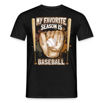 Baseball, Drôle De Sport Dire Gant De Baseball - T-shirt homme - noir - Devant - AI Model Male 178 light (178cm)