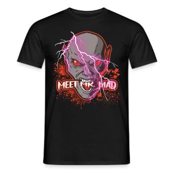 Dessin animé de zombie d’horreur, dicton drôle, M. Mad - T-shirt homme - noir - Devant - AI Model Male 178 light (178cm)