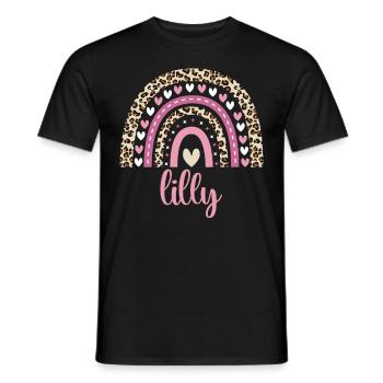 Lilly Regenbogen Name Geburtstag Lilly - Männer T-Shirt - Schwarz - Vorne - AI Model Male 178 light (178cm)