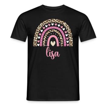 Lisa Regenbogen Name Geburtstag Lisa - Männer T-Shirt - Schwarz - Vorne - AI Model Male 178 light (178cm)