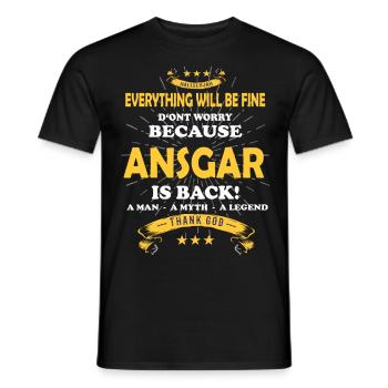 Everything will be fine Ansgar Is back - Männer T-Shirt - Schwarz - Vorne - AI Model Male 178 light (178cm)