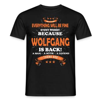 Tout ira bien Wolfgang est de retour - T-shirt homme - noir - Devant - AI Model Male 178 light (178cm)