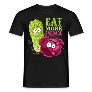 Cabbage, funny saying, red cabbage, Chinese cabbage - Men's T-Shirt - black - Front - AI Model Male 178 light (178cm)