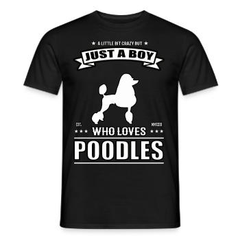 Juste un garçon qui aime la tenue de caniche - T-shirt homme - noir - Devant - AI Model Male 178 light (178cm)