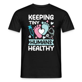 Kinderkrankenschwester Kinderkrankenpfegerin - Männer T-Shirt - Schwarz - Vorne - AI Model Male 178 light (178cm)