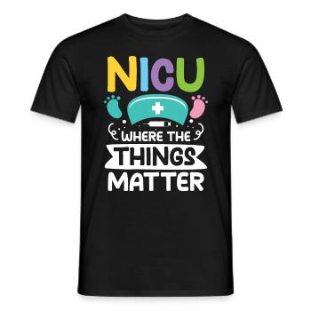 Nicu Where The Things Matter - Männer T-Shirt - Schwarz - Vorne - AI Model Male 178 light (178cm)