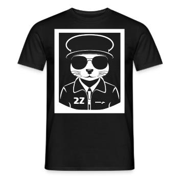 Ferret Wearing Sunglasses Cool Ferrets - Men's T-Shirt - black - Front - AI Model Male 178 light (178cm)