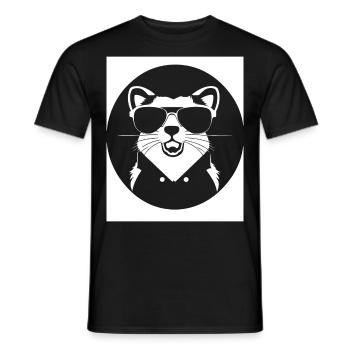 Ferret Wearing Sunglasses Cool Ferrets - Men's T-Shirt - black - Front - AI Model Male 178 light (178cm)