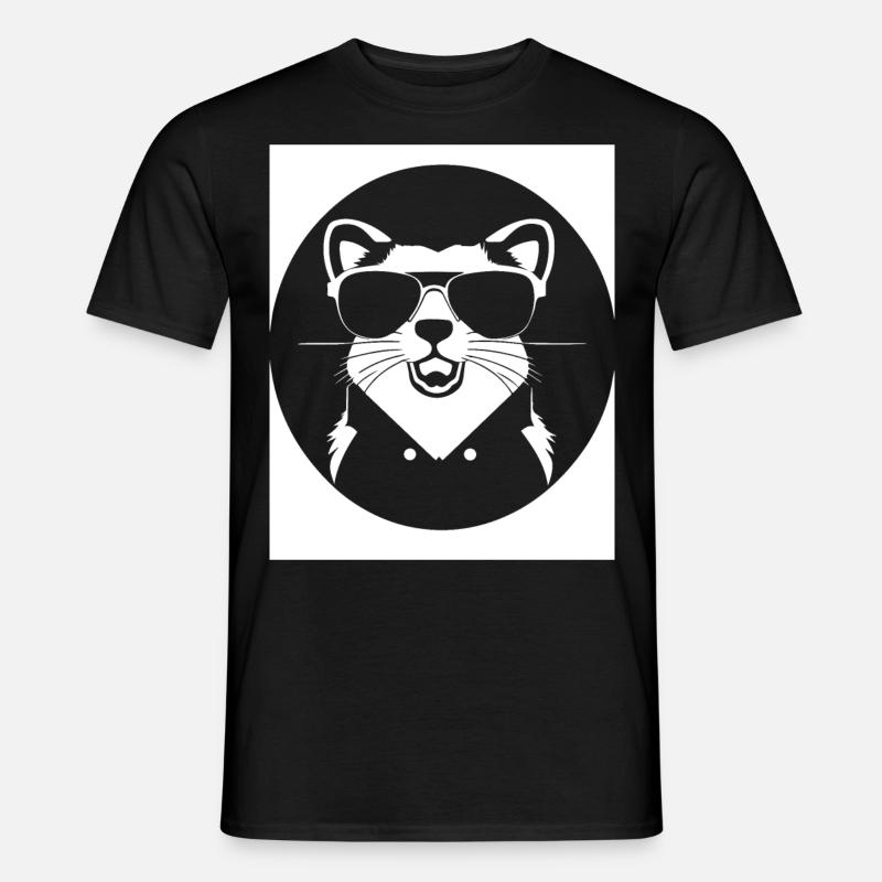 Frettchen mit Sonnenbrille Coole Frettchen - Männer T-Shirt - Schwarz