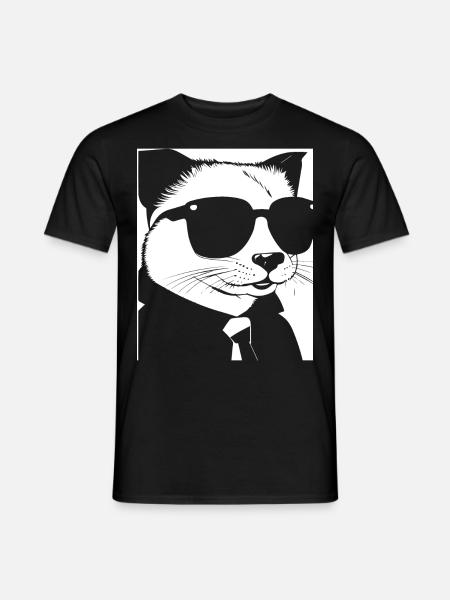 Frettchen mit Sonnenbrille Coole Frettchen - Männer T-Shirt - Schwarz