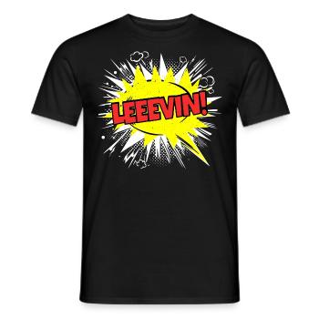 Levin Name Lustige Sprechblase Leeevin! - Männer T-Shirt - Schwarz - Vorne - AI Model Male 178 light (178cm)