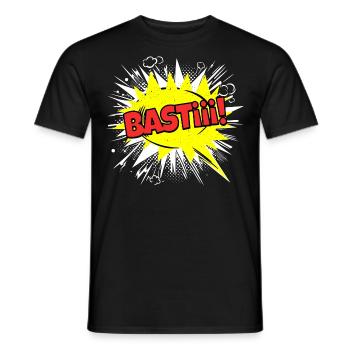 Basti Sebastian Name Lustige Sprechblase - Männer T-Shirt - Schwarz - Vorne - AI Model Male 178 light (178cm)