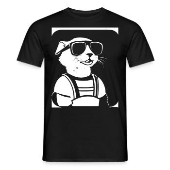 Ferret Wearing Sunglasses Cool Ferrets - Men's T-Shirt - black - Front - AI Model Male 178 light (178cm)