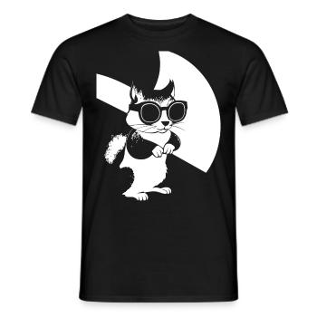 Funny Squirrel Wearing Sunglasses Squirrels - Men's T-Shirt - black - Front - AI Model Male 178 light (178cm)
