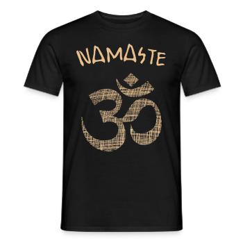 Yoga Namaste - Männer T-Shirt - Schwarz - Vorne - AI Model Male 178 light (178cm)