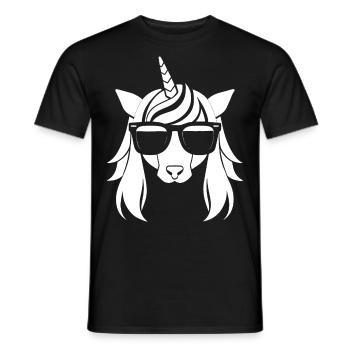 Unicorns Anime Unicorn Manga Fairytale Sunglasses - Men's T-Shirt - black - Front - AI Model Male 178 light (178cm)