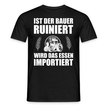 Bauern Subvention Spruch Protest Ampel - Männer T-Shirt - Schwarz - Vorne - AI Model Male 178 light (178cm)