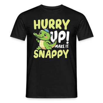 Make It Snappy Krokodil Alligator für Krokodil - Männer T-Shirt - Schwarz - Vorne - AI Model Male 178 light (178cm)
