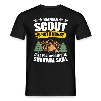 Being a Scout is not a Hobby - Männer T-Shirt - Schwarz - Vorne - AI Model Male 178 light (178cm)