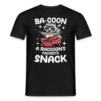 Ba-Coon A Raccoon's Favorite Snack Waschbär - Männer T-Shirt - Schwarz - Vorne - AI Model Male 178 light (178cm)
