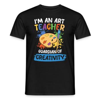 I'm An Art Teacher Guardian Of Creativity - Männer T-Shirt - Schwarz - Vorne - AI Model Male 178 light (178cm)