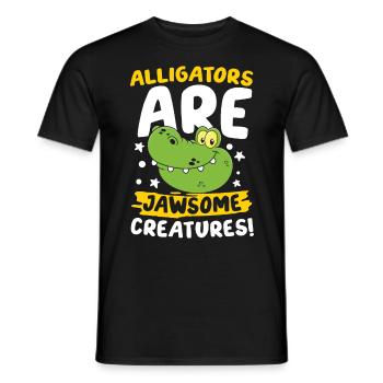 Alligators Are Jawsome Creatures für Krokodil - Männer T-Shirt - Schwarz - Vorne - AI Model Male 178 light (178cm)