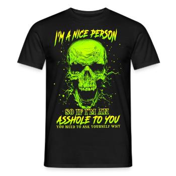 23F 0151 bk - T-shirt homme - noir - Devant - AI Model Male 178 light (178cm)