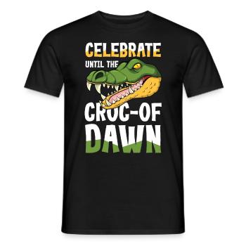 Celebrate Unitl The Croc-Of Dawn Krokodil für - Männer T-Shirt - Schwarz - Vorne - AI Model Male 178 light (178cm)
