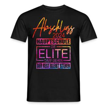 Abschluss 2024 Hauptschule - Männer T-Shirt - Schwarz - Vorne - AI Model Male 178 light (178cm)