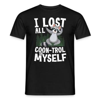 I Lost All Coon-Trol für einen Waschbär-Fan - Männer T-Shirt - Schwarz - Vorne - AI Model Male 178 light (178cm)
