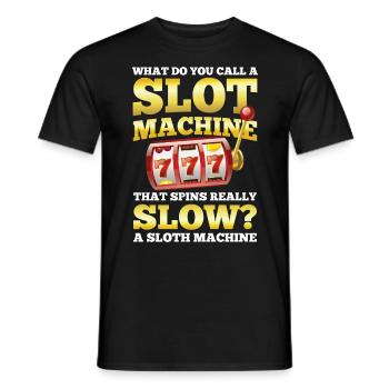 Slot Machine That Spins Really Slow - Männer T-Shirt - Schwarz - Vorne - AI Model Male 178 light (178cm)