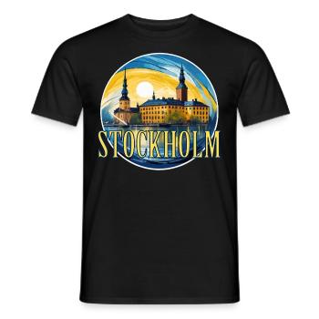 Stockholm Suède vacances Suède vacances vacances - T-shirt homme - noir - Devant - AI Model Male 178 light (178cm)